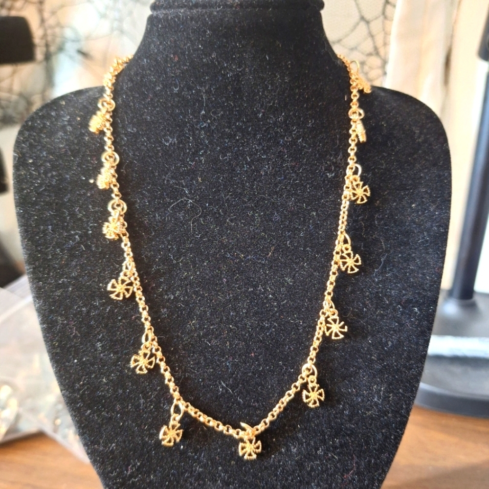 RSVP gold tone necklace